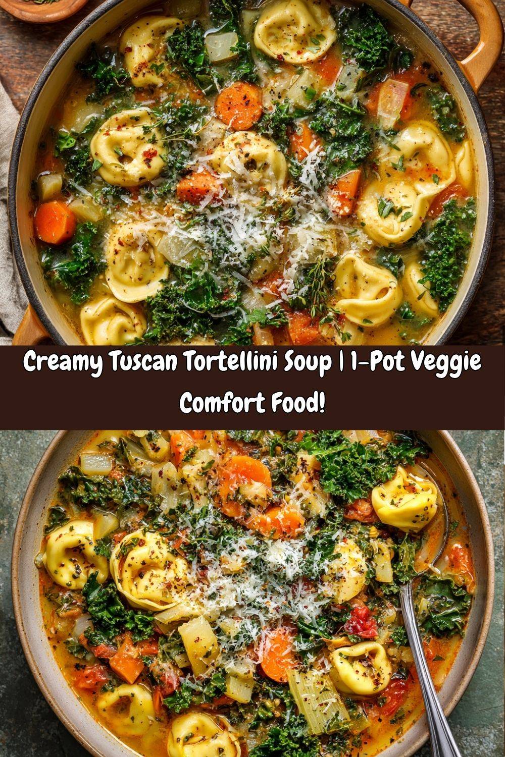 Creamy Tuscan Tortellini Vegetable Soup