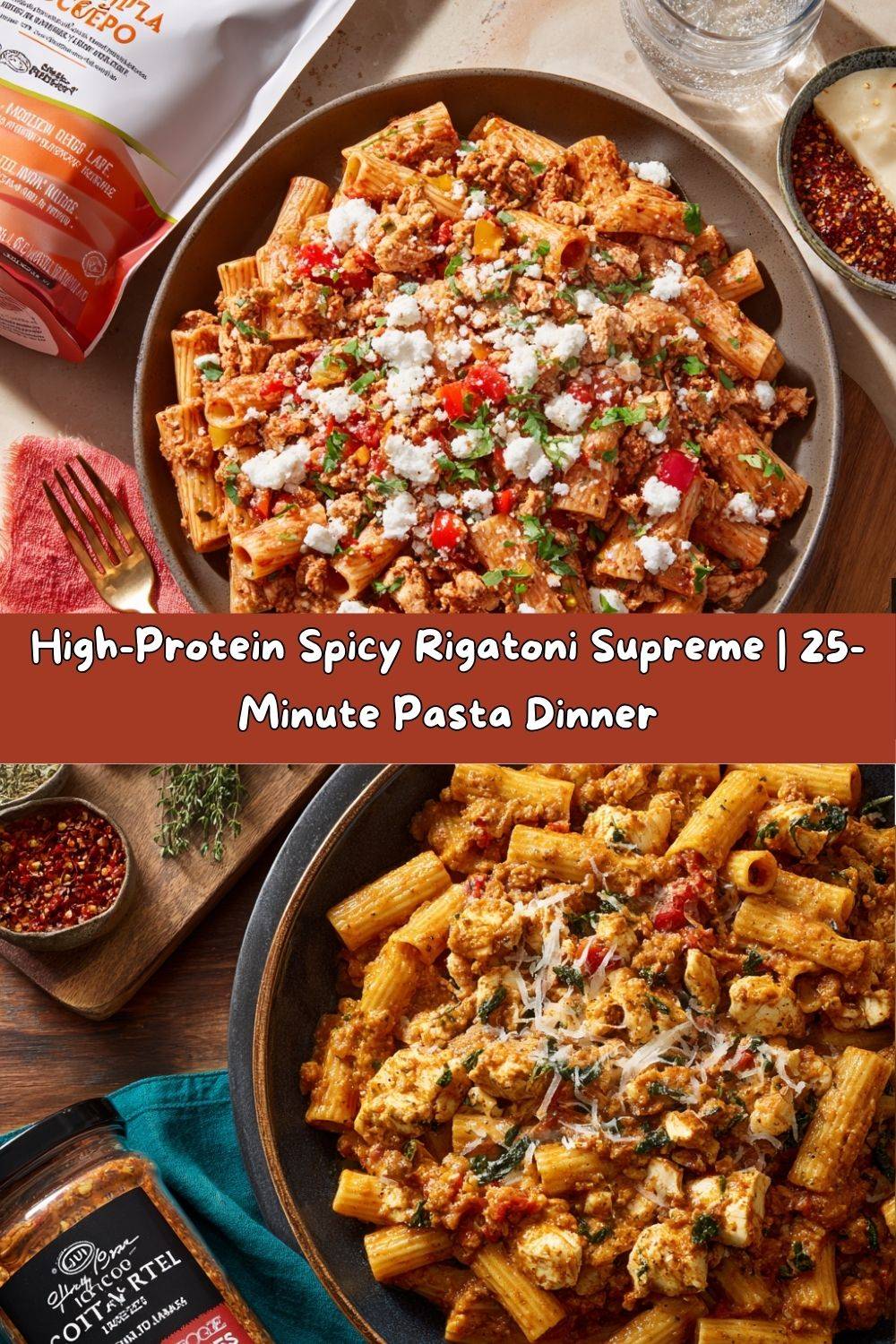 High-Protein Spicy Rigatoni Supreme