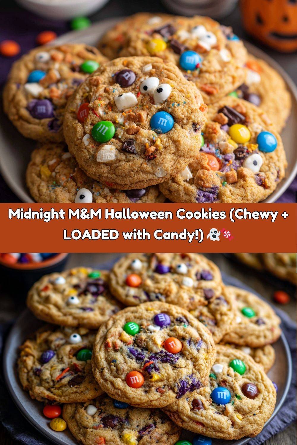 Midnight M&M Halloween Cookies