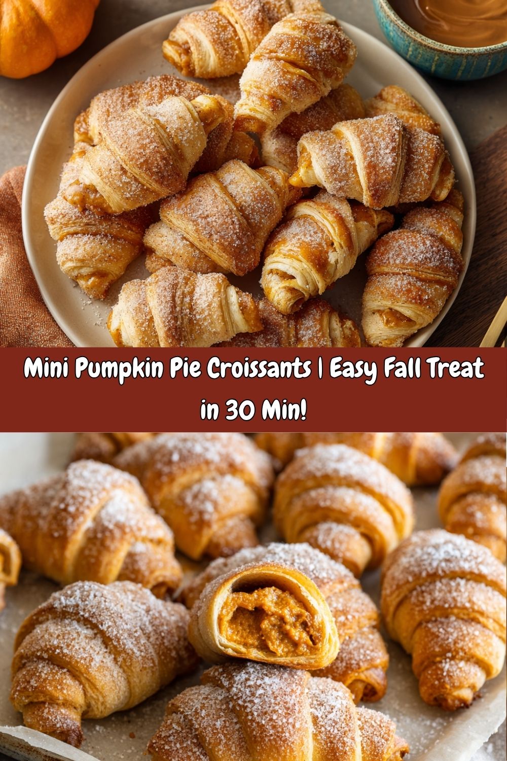 Mini Pumpkin Pie Croissants