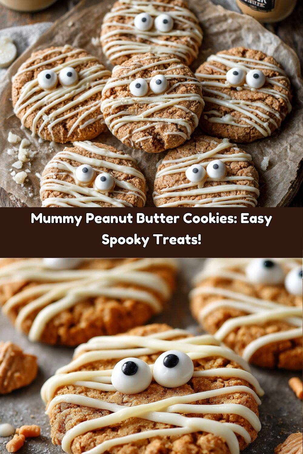 Mummy Peanut Butter Cookies