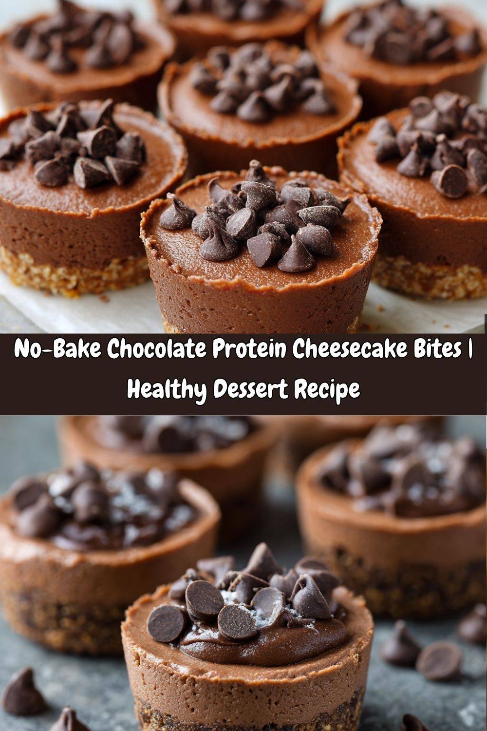 No-Bake Chocolate Protein Cheesecake Bites