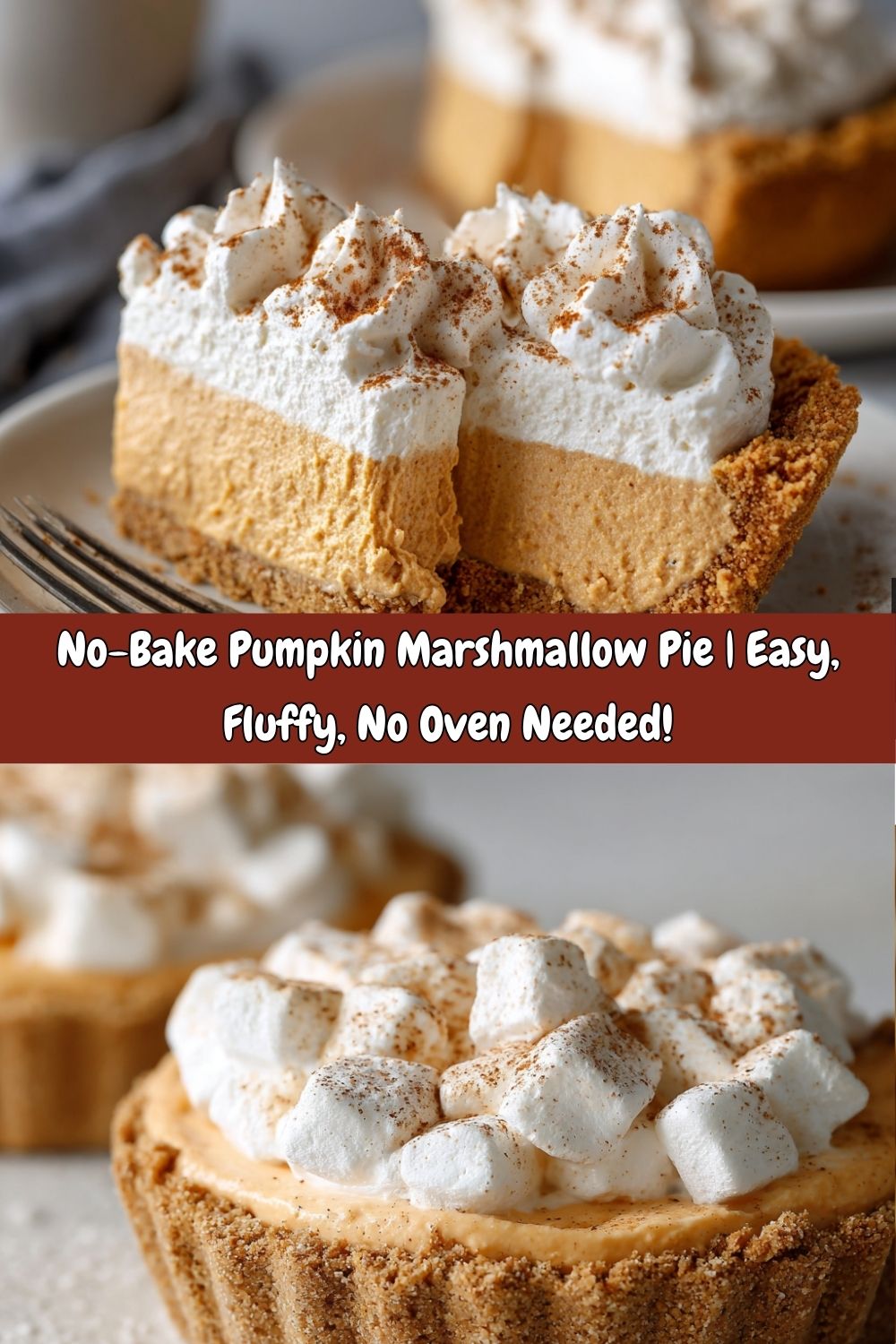 No-Bake Pumpkin Marshmallow Pie