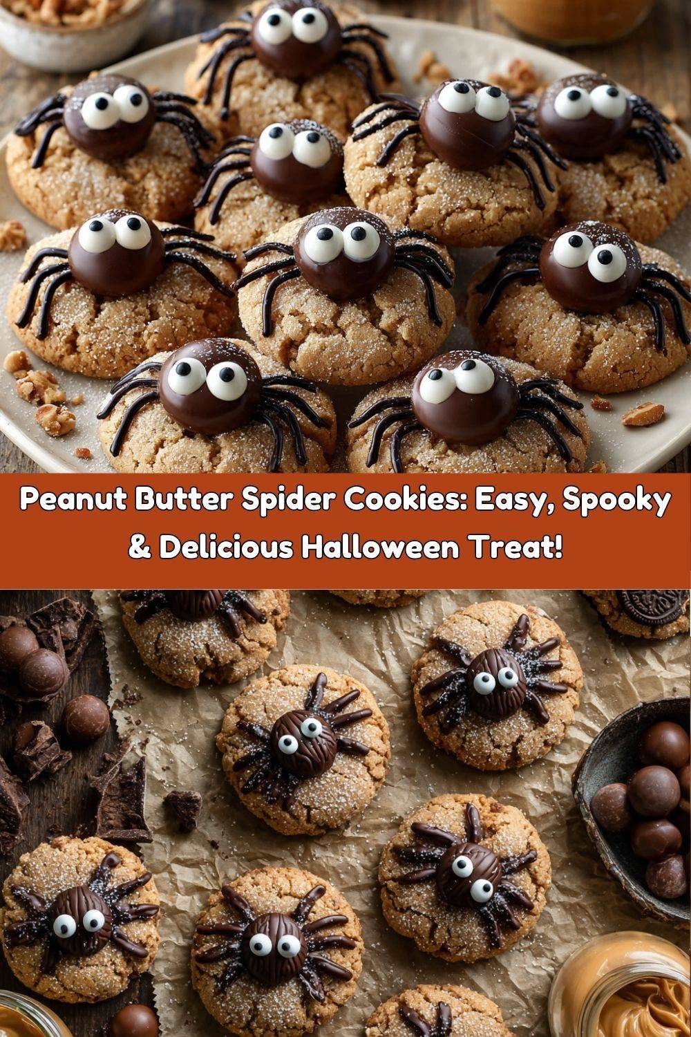 Peanut Butter Spider Cookies