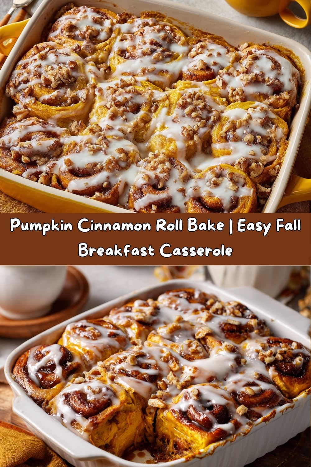 Pumpkin Cinnamon Roll Bake