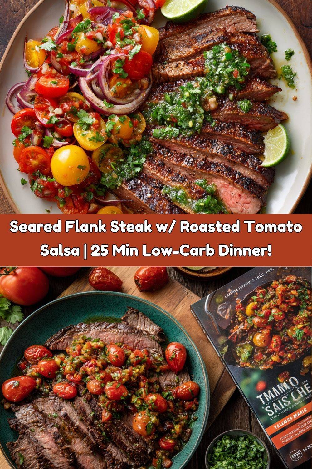 Seared Flank Steak with Roasted Tomato-Cilantro Salsa