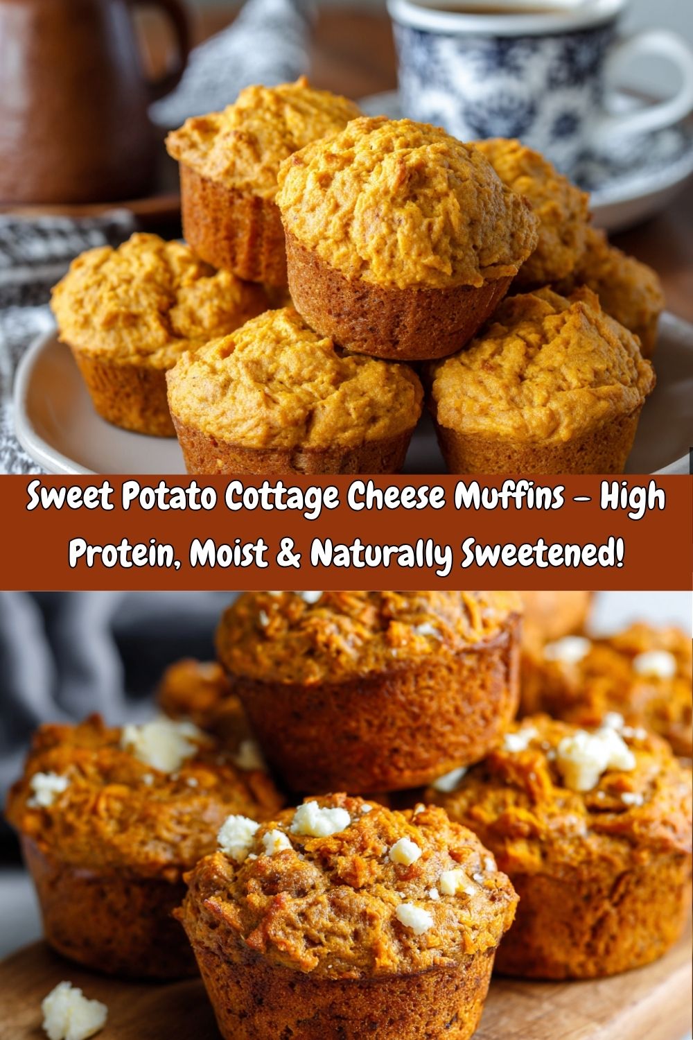 Sweet Potato Cottage Cheese Muffins