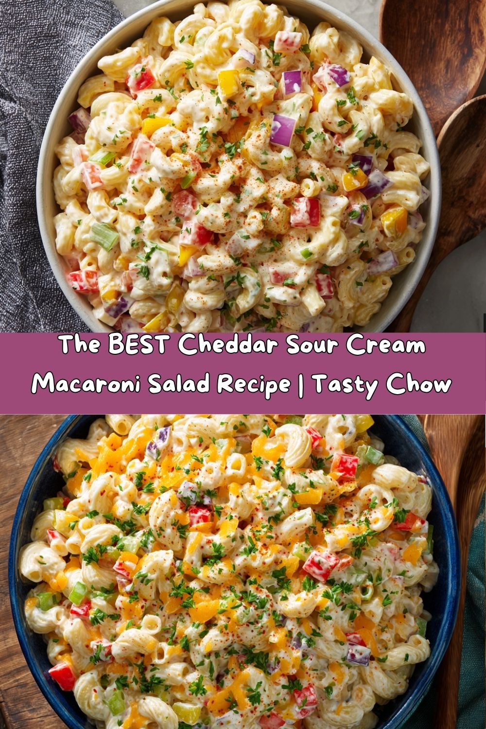Cheddar Sour Cream Macaroni Salad