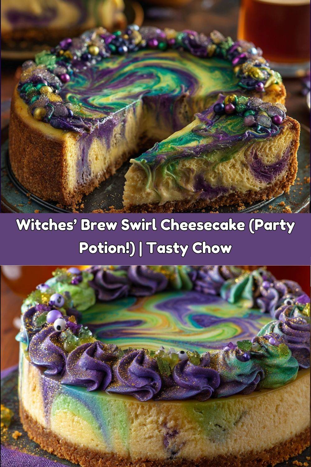 Witches’ Brew Swirl Cheesecake