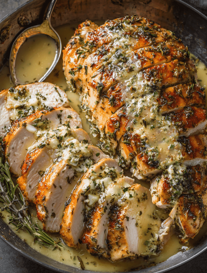 Herb Butter Turkey Breast with Gravy