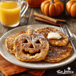 Pumpkin Jack-O’-Lantern Pancakes