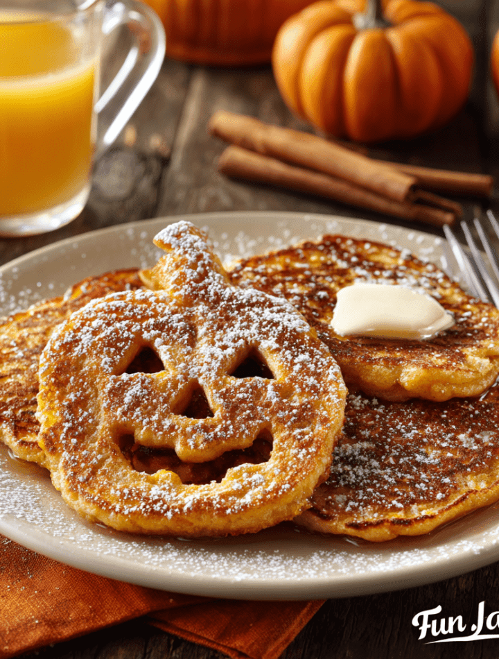 Pumpkin Jack-O’-Lantern Pancakes
