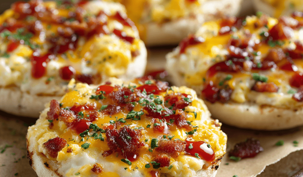 English Muffin Breakfast Pizzas