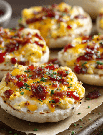 English Muffin Breakfast Pizzas