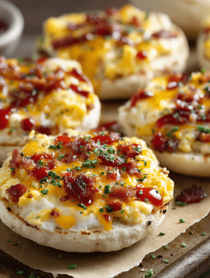 English Muffin Breakfast Pizzas