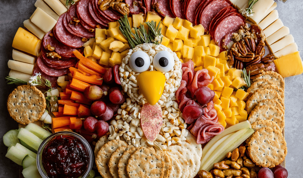 Thanksgiving Turkey Charcuterie Board