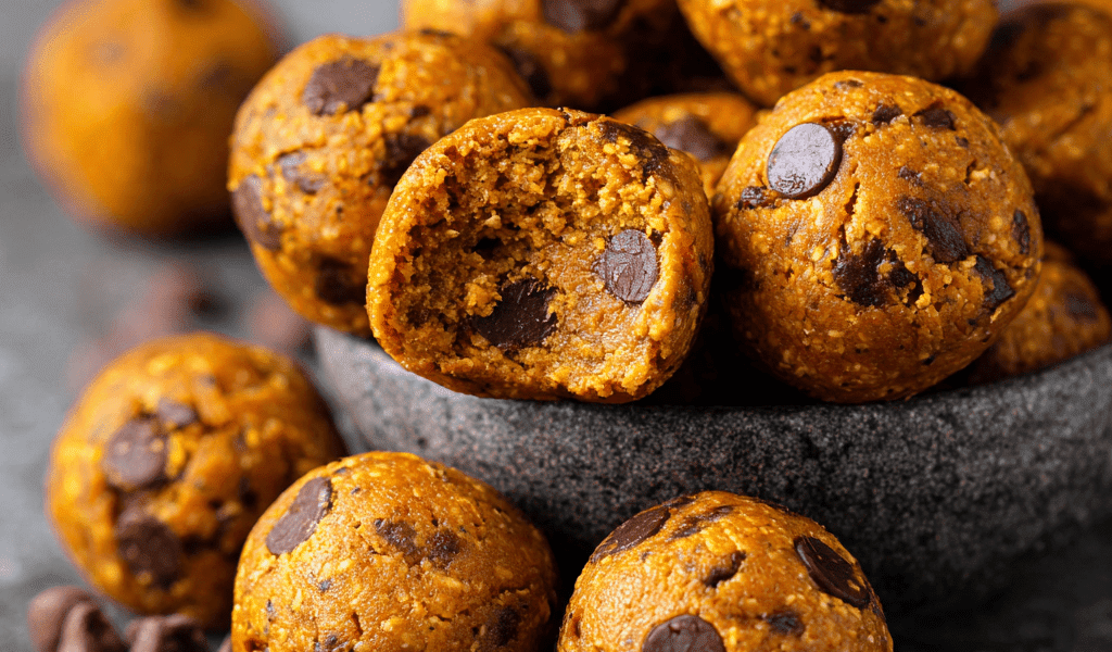 Pumpkin Protein Bites with Chocolate Chips