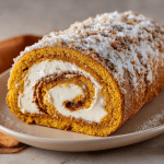 Cheesecake Stuffed Pumpkin Roll