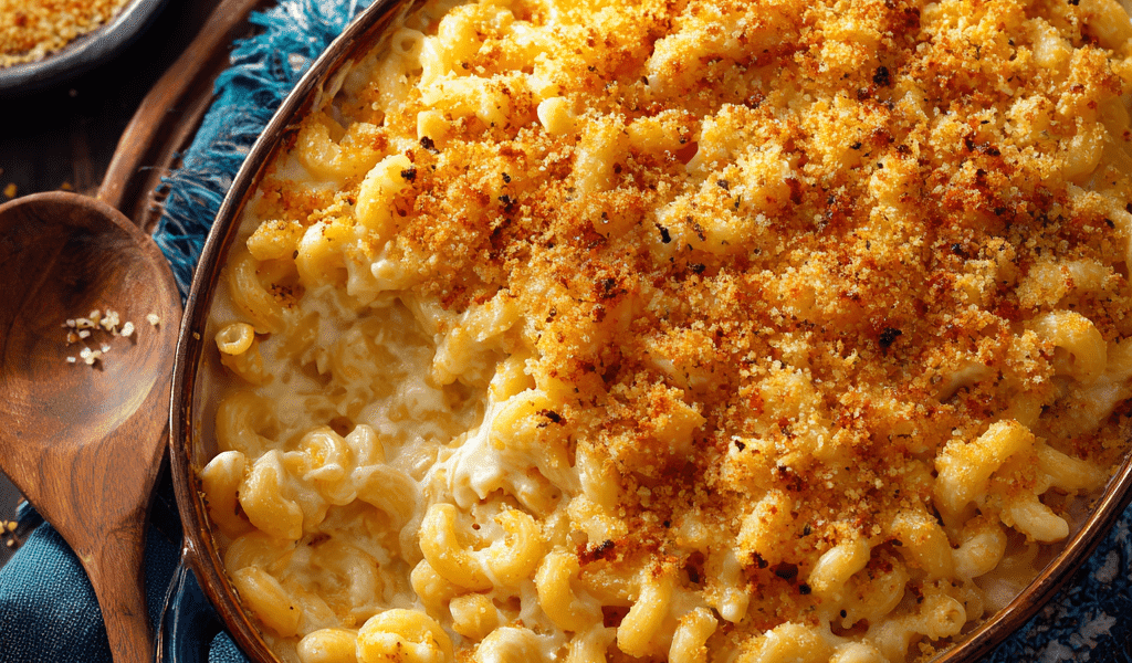 Mac & Cheese Bake with Crispy Breadcrumb Topping