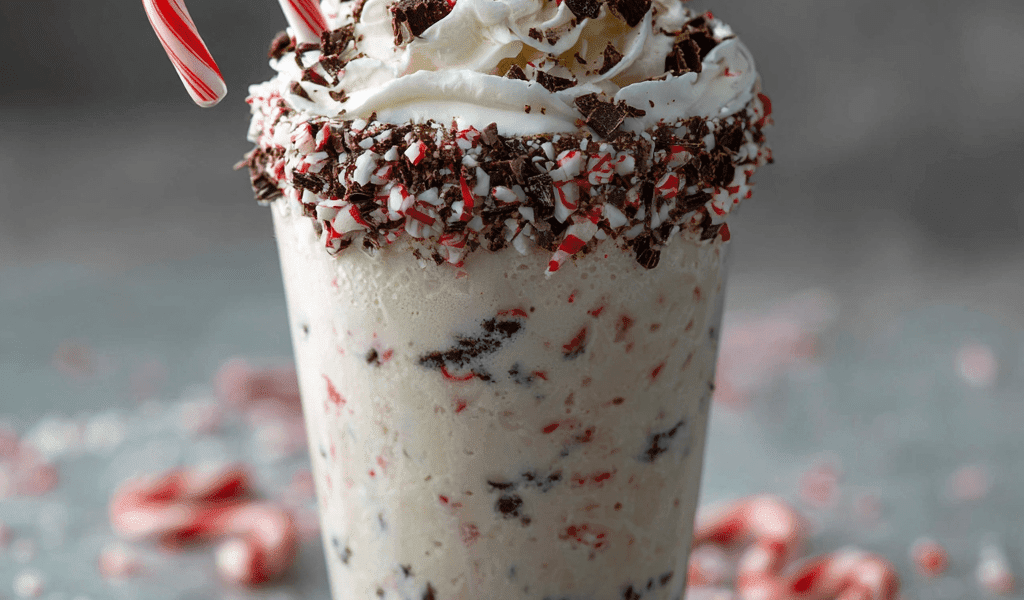 Peppermint Chocolate Chip Milkshakes