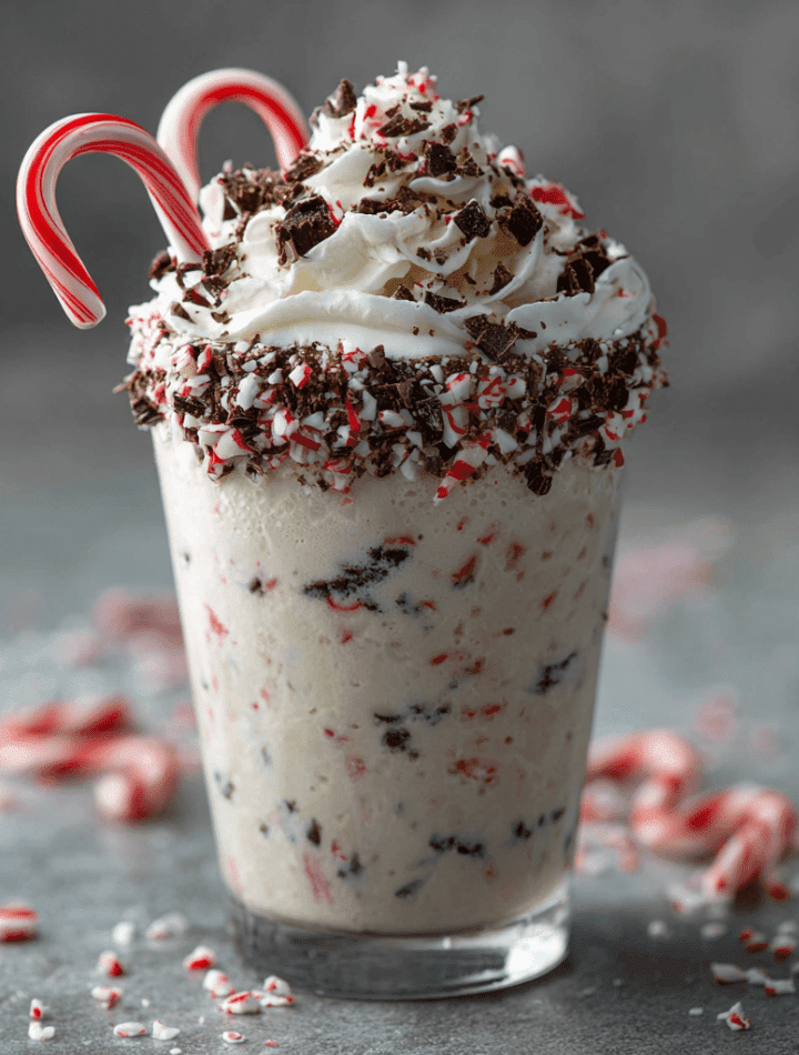Peppermint Chocolate Chip Milkshakes