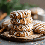 Iced Gingerbread Oatmeal Cookies
