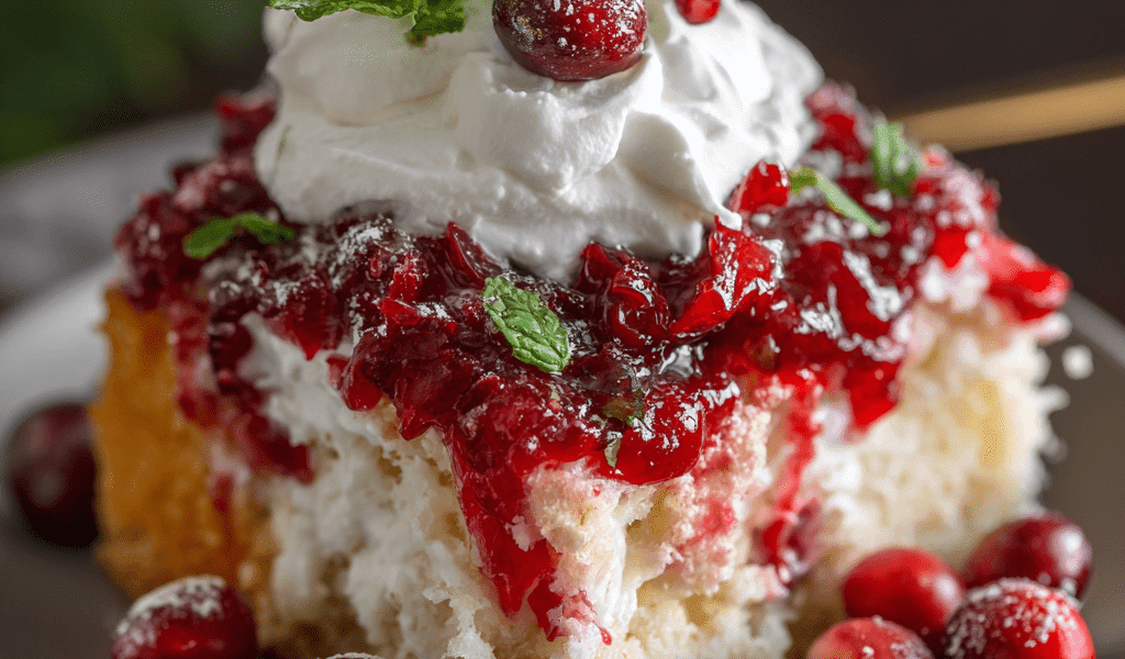 Christmas Cranberry Poke Cake