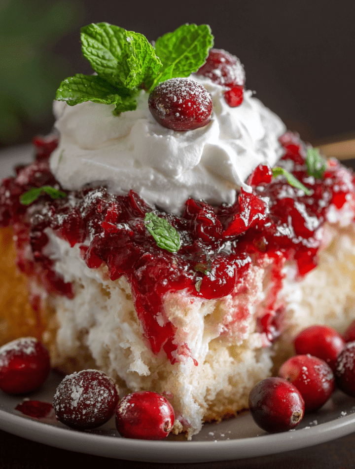 Christmas Cranberry Poke Cake