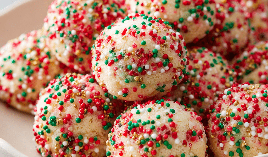 Sprinkle-Studded Christmas Cookies