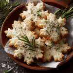 Savory Rosemary Parmesan Snowflake Cookies