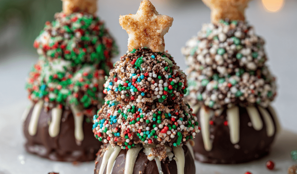 Mini Edible Cookie Dough Christmas Trees