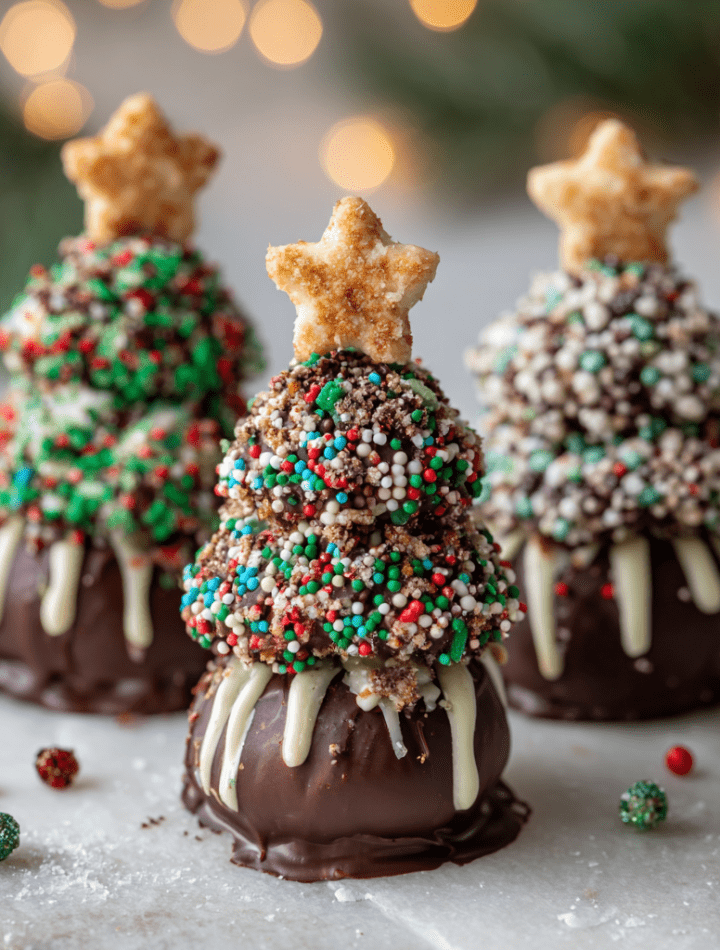 Mini Edible Cookie Dough Christmas Trees