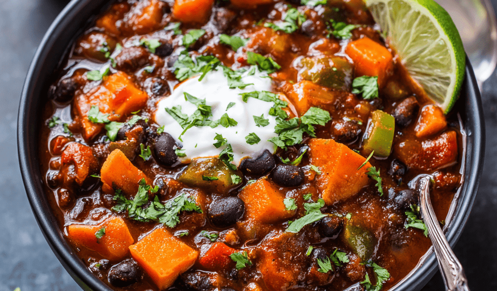 Crock Pot Sweet Potato Black Bean Chili