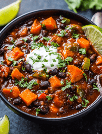 Crock Pot Sweet Potato Black Bean Chili