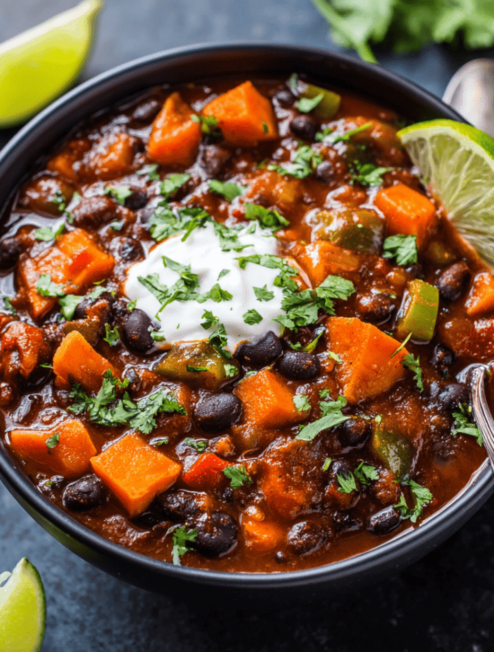 Crock Pot Sweet Potato Black Bean Chili