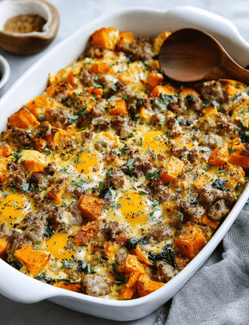 Sweet Potato & Turkey Sausage Casserole