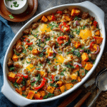 Savory Sweet Potato & Sausage Bake