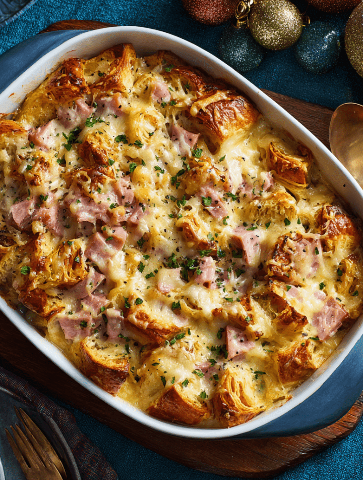 Overnight Ham & Croissant Bake