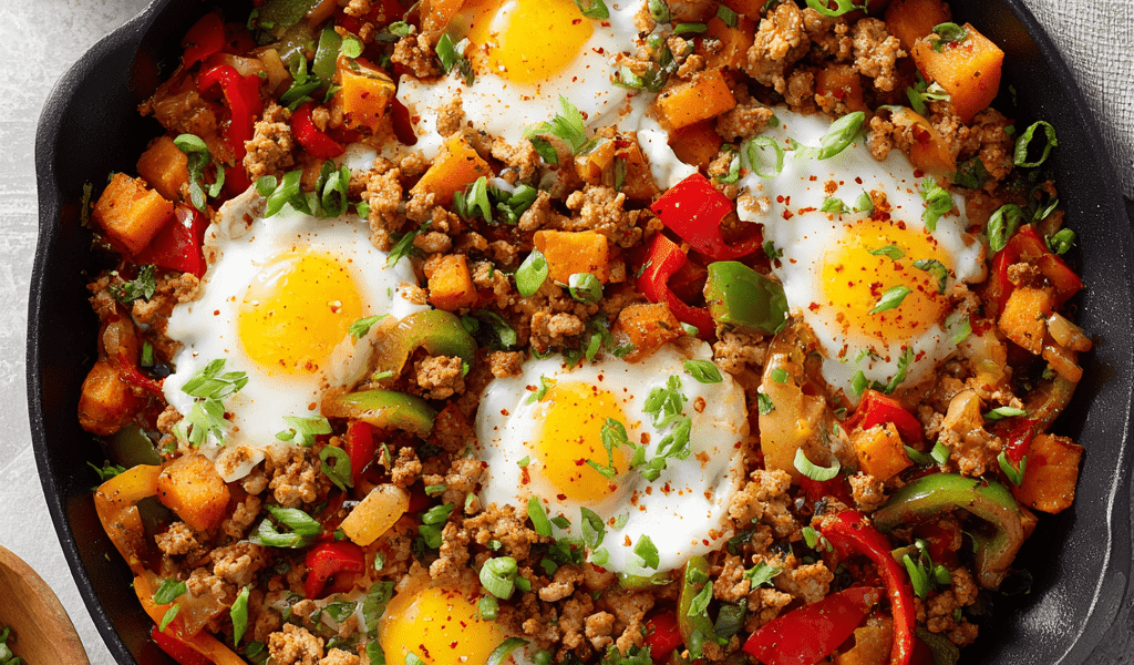 Turkey Sweet Potato Breakfast Hash