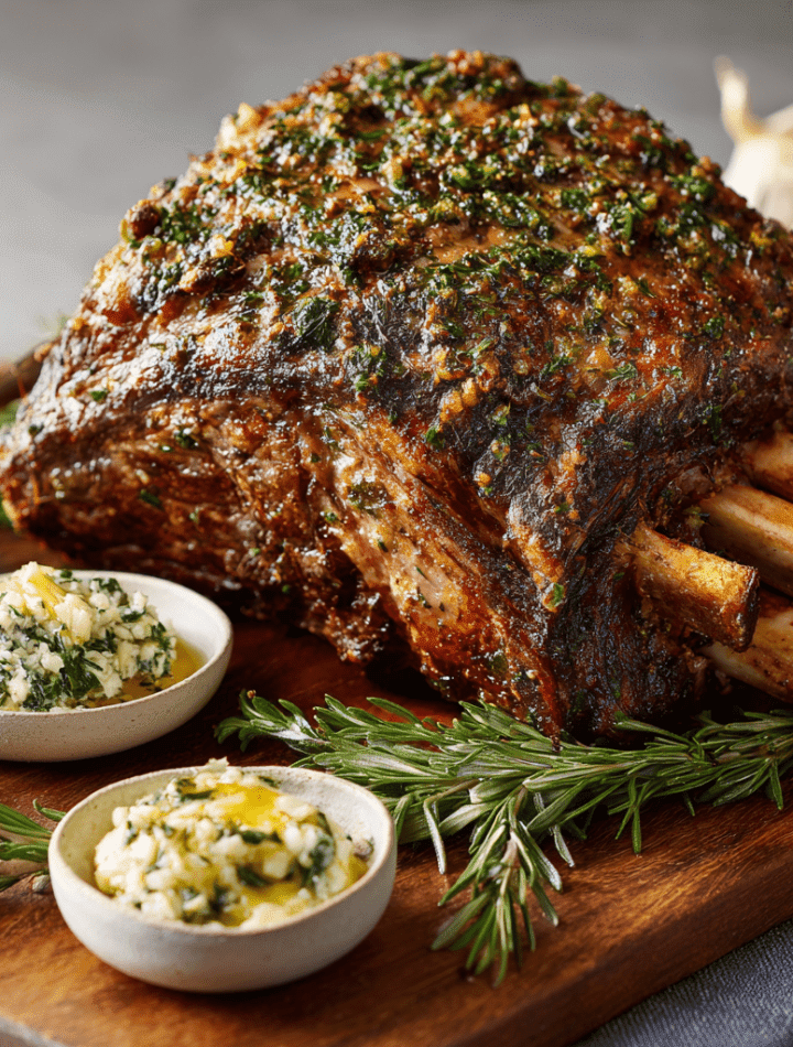 Garlic-Herb Standing Rib Roast