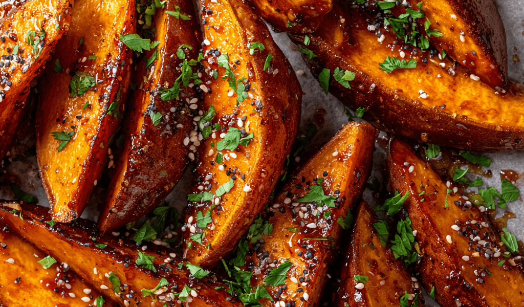 Honey-Roasted Sweet Potato Wedges