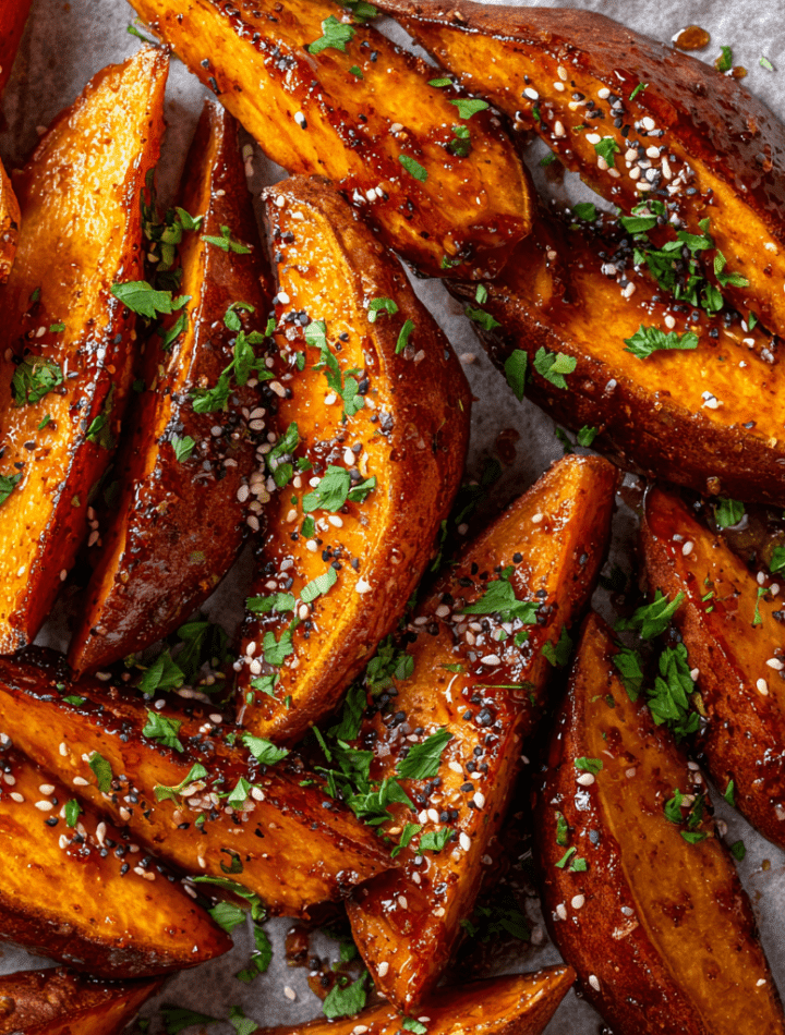 Honey-Roasted Sweet Potato Wedges