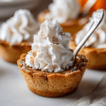Mini Pumpkin Pie Cups with Fresh Vanilla Whip