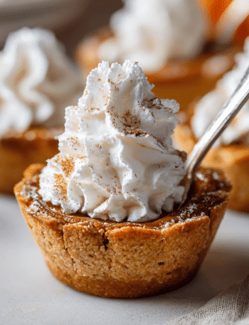 Mini Pumpkin Pie Cups with Fresh Vanilla Whip