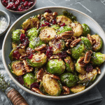 Roasted Brussels Sprouts with Cranberry Pecan Butter