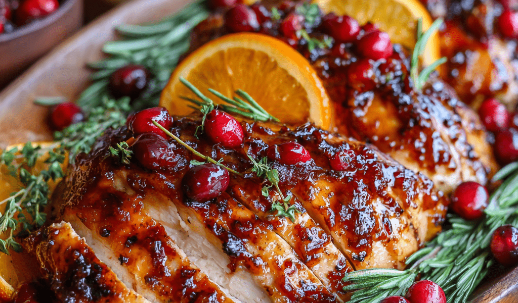 Cranberry Orange Glazed Turkey Breast