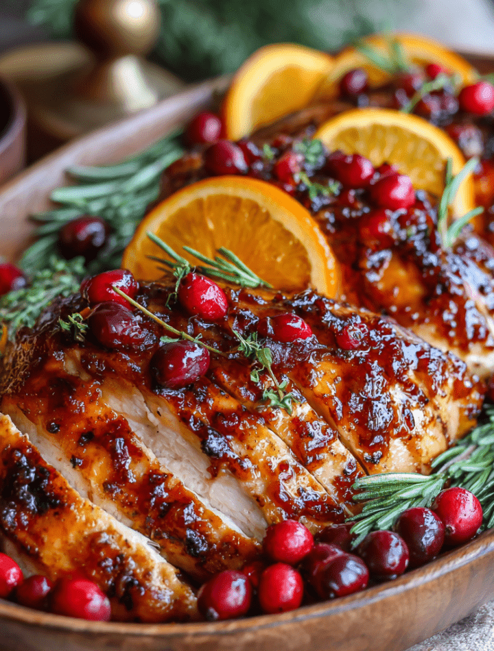 Cranberry Orange Glazed Turkey Breast