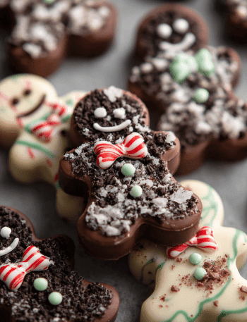 Gingerbread Men Oreo Peppermint Bark