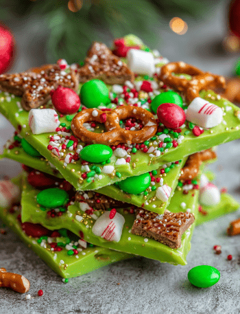 Grinch-Inspired Christmas Candy Bark