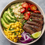 Steak, Avocado & Corn Bowl